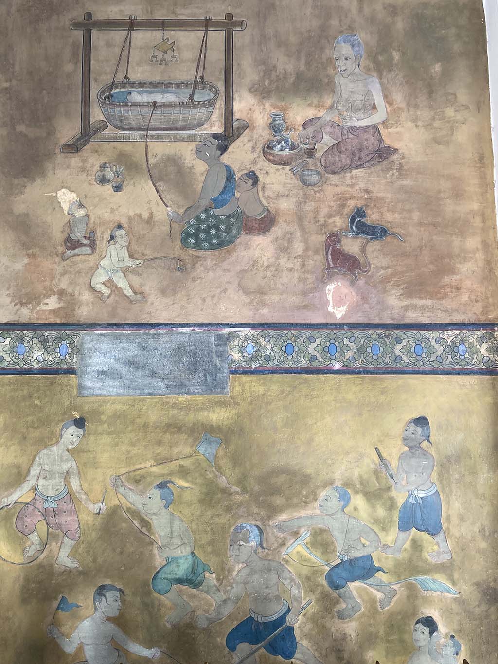 Part of the knowledge collection in painting to demonstrate children’s activity and daily life of a household.