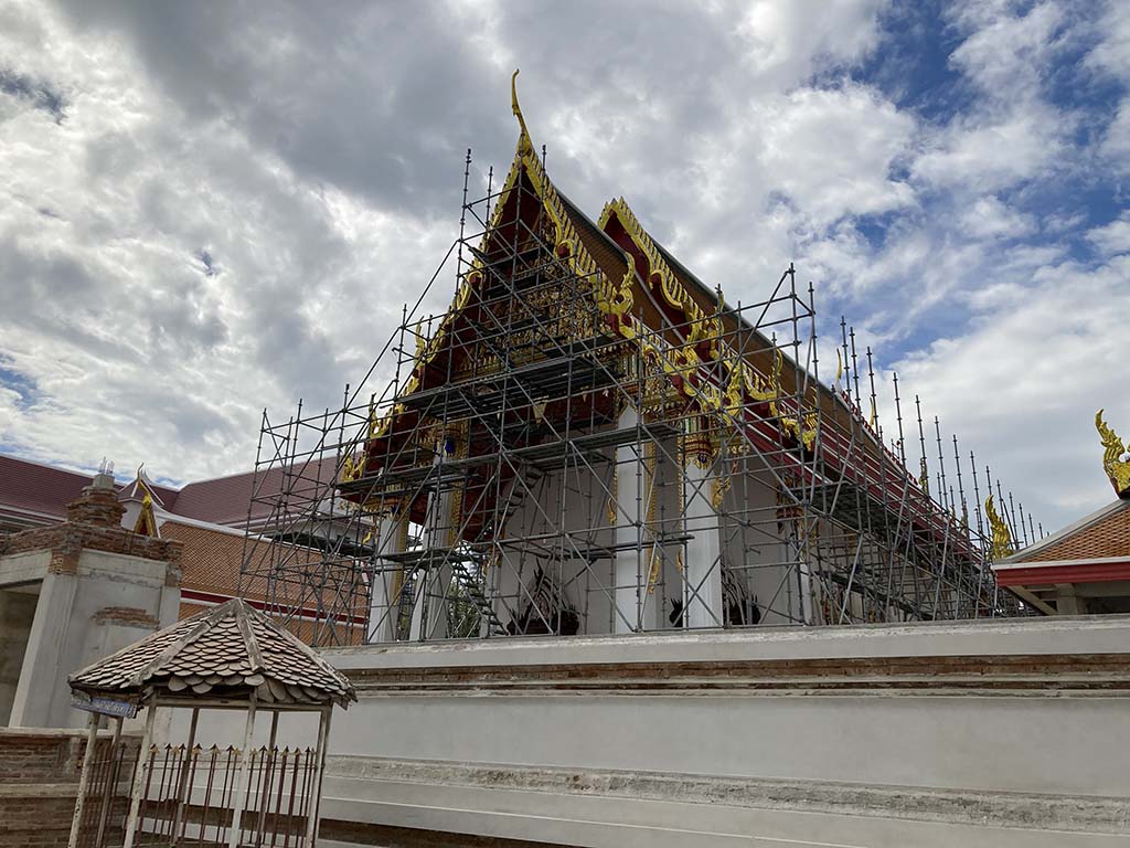 The Ubosot. Unfortunately, it is under renovation and cannot enter in December 2024.