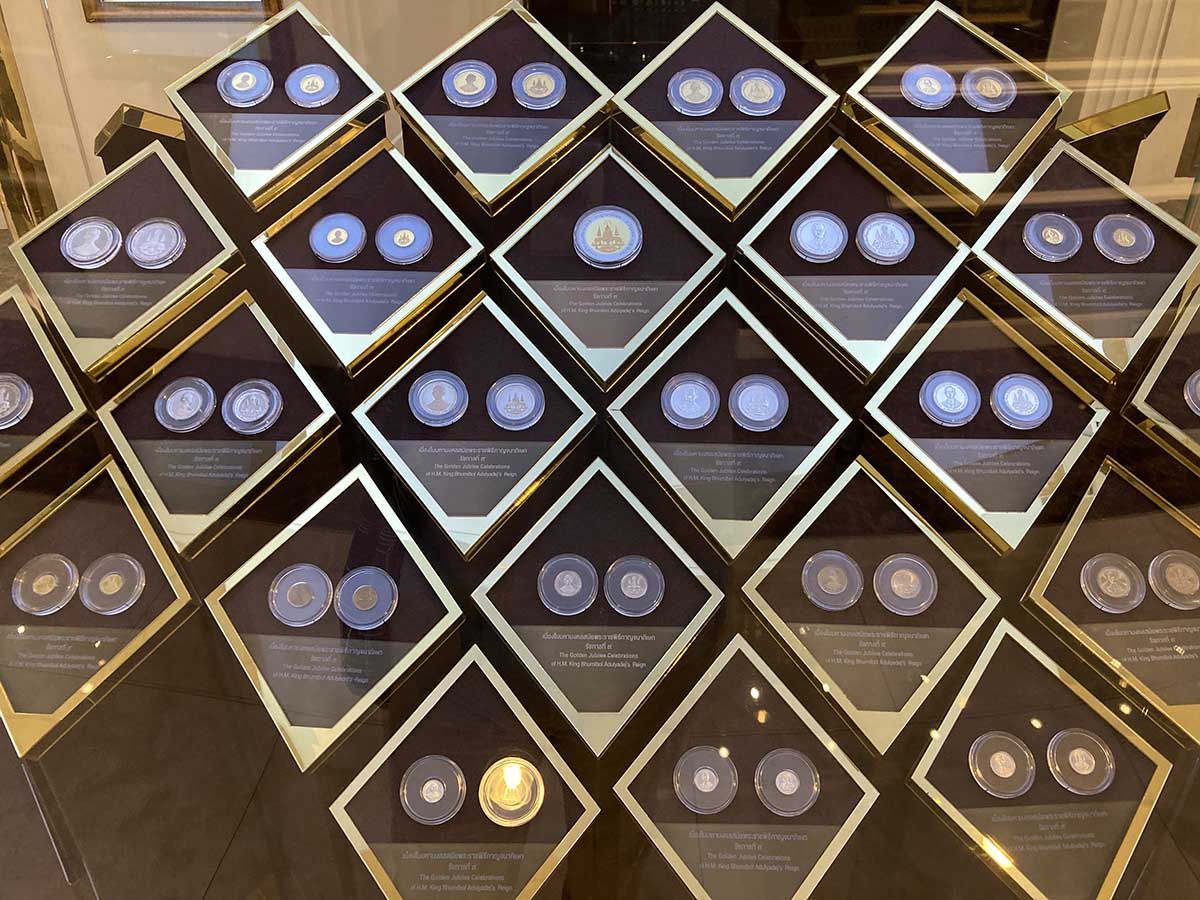 Commemorative coins collections issued in Thailand.