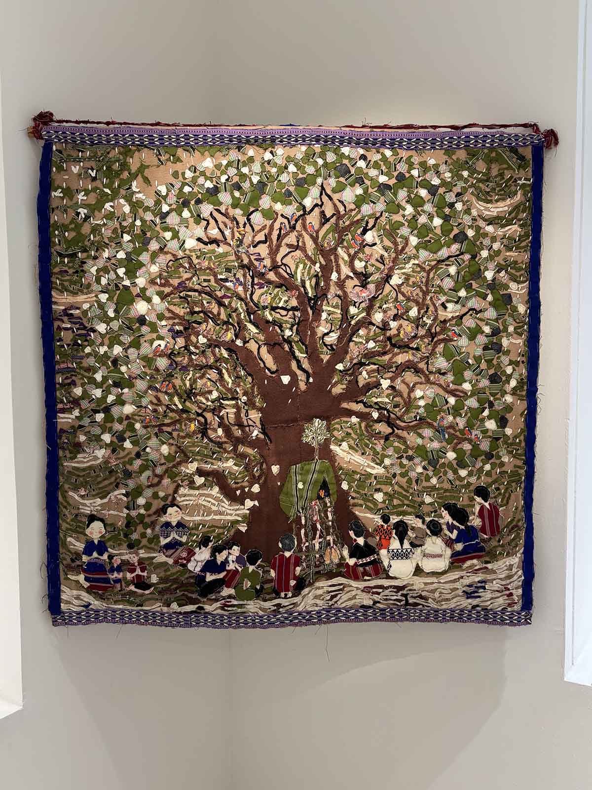 Interesting art piece from a youth in the northern part of Thailand, describing the spirit worshipping ceremony in the village.