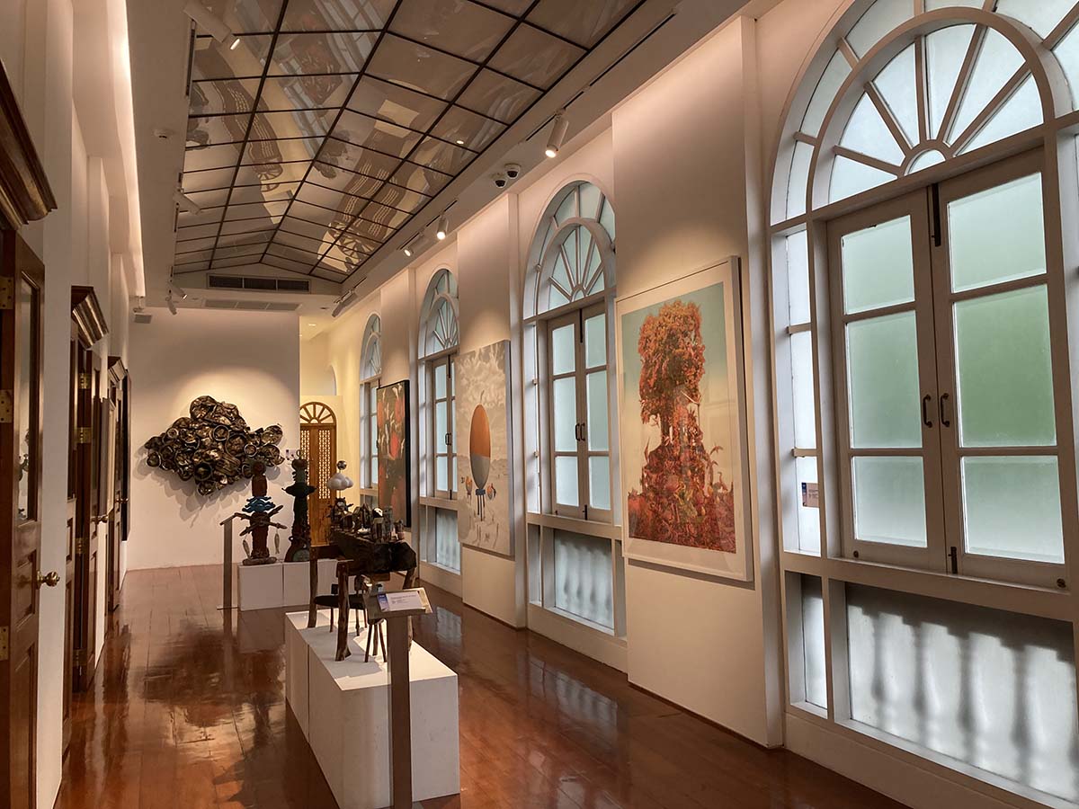 On the second floor of Baan Chao Phraya Art Gallery.