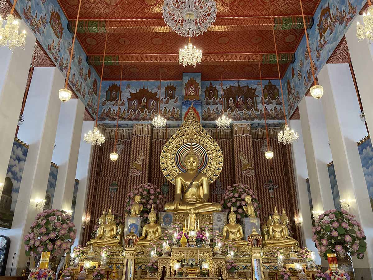 Phra Puttha Narasi Trilok Chet at the ubosot of Wat Chana Songkhram