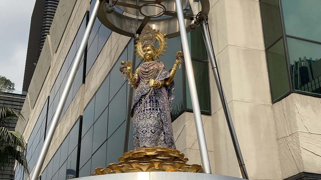 Enshrined Lakshmi at the roof top of Gaysorn Centre