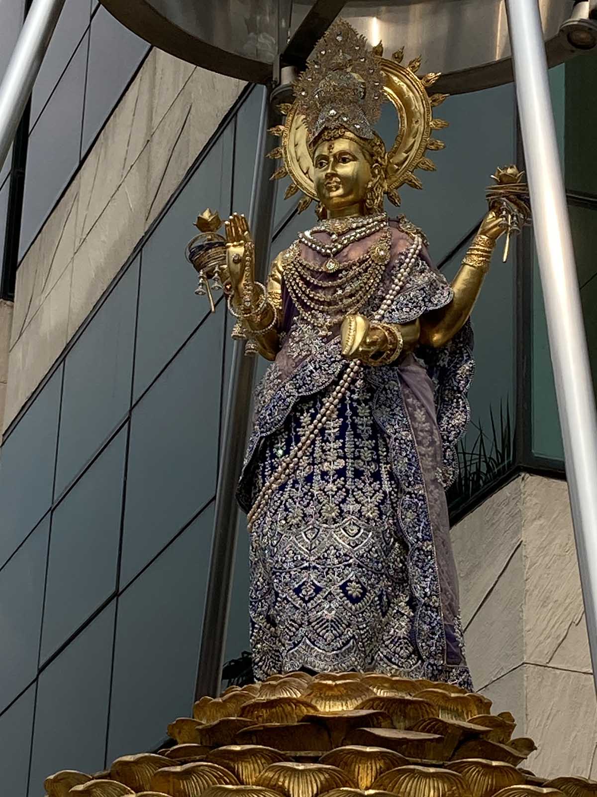 Enshrined Lukshmi at the roof top of Gaysorn Centre.