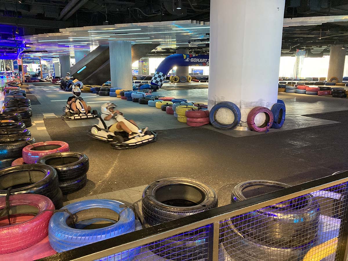 Gokart racing.