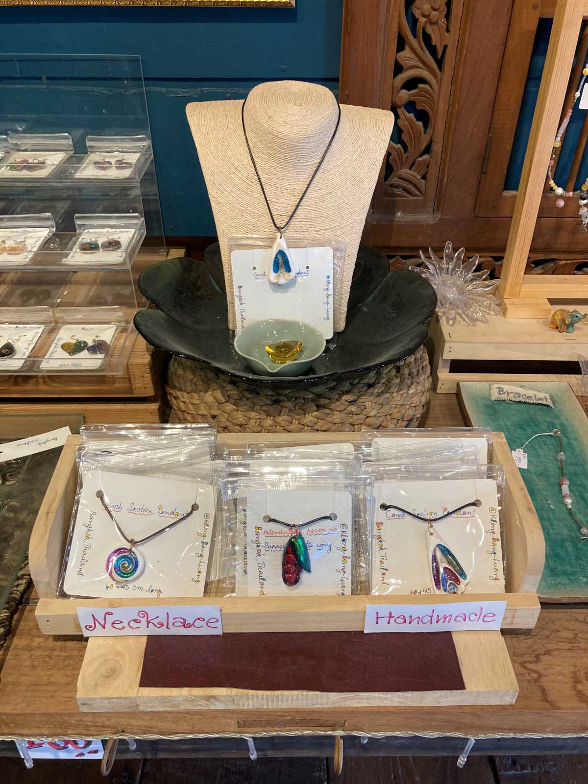 Handcraft necklaces you can buy from a shop.