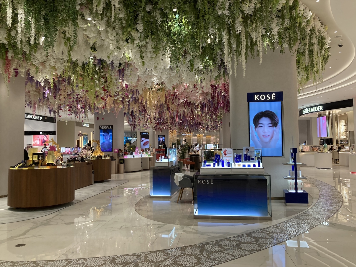 Cosmetic section at Siam Takashimaya department store.