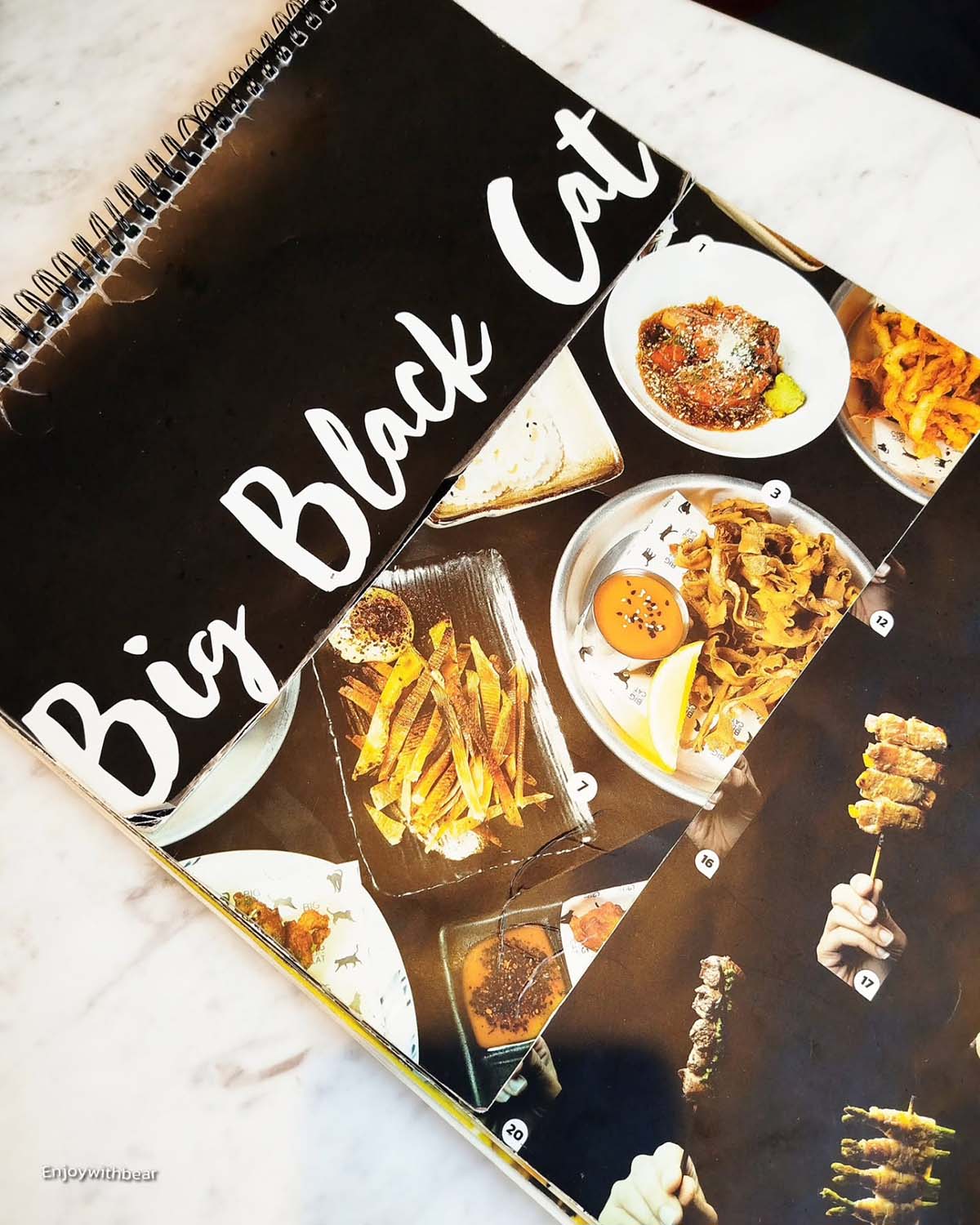 Big Black Cat Menu