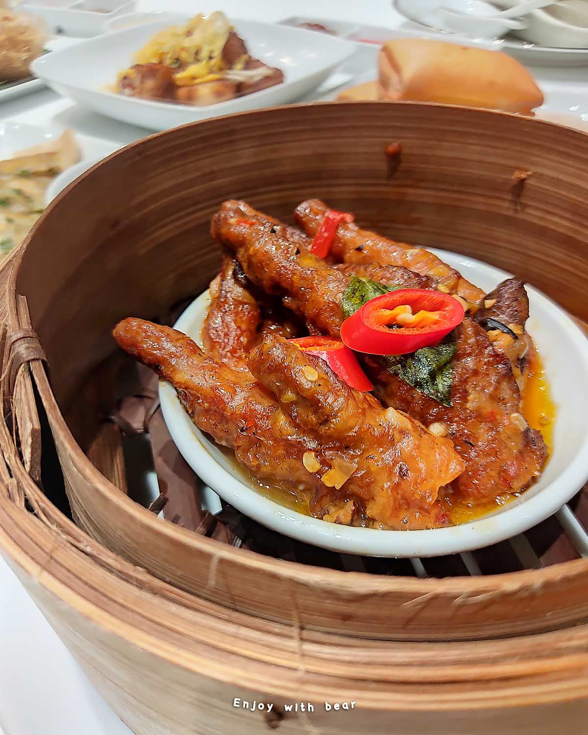 Steamed Chicken Feet in a Black Bean Chilli Sauce