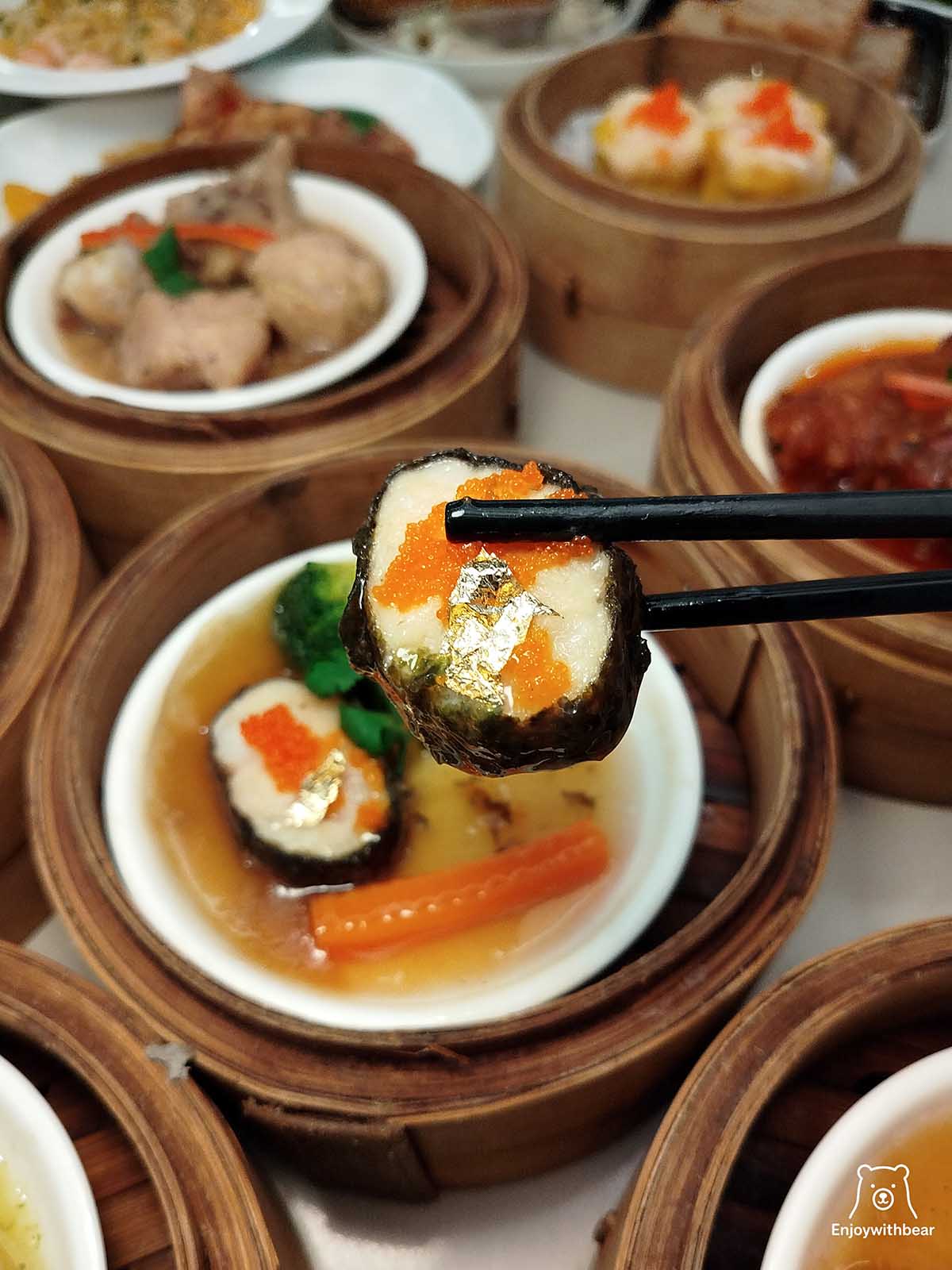 Steamed Seaweed Stuffed with Minced Shrimp