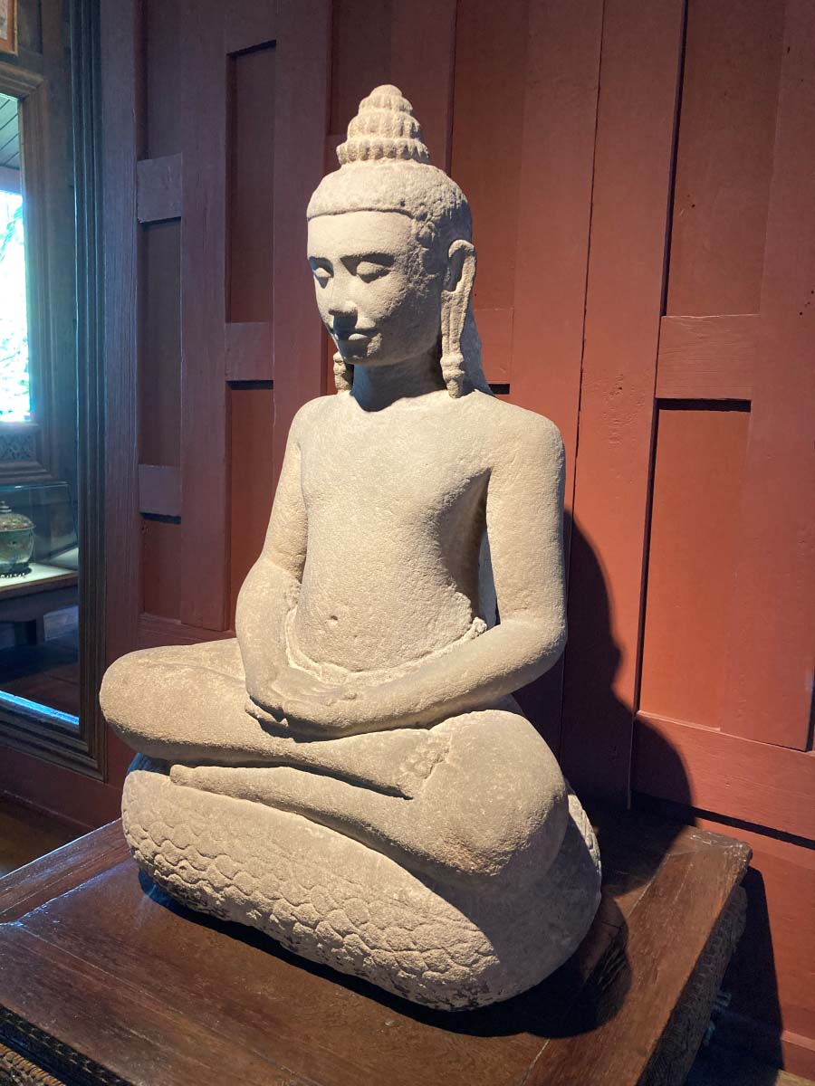 This buddha statue is a part of Jim’s many antique collections.