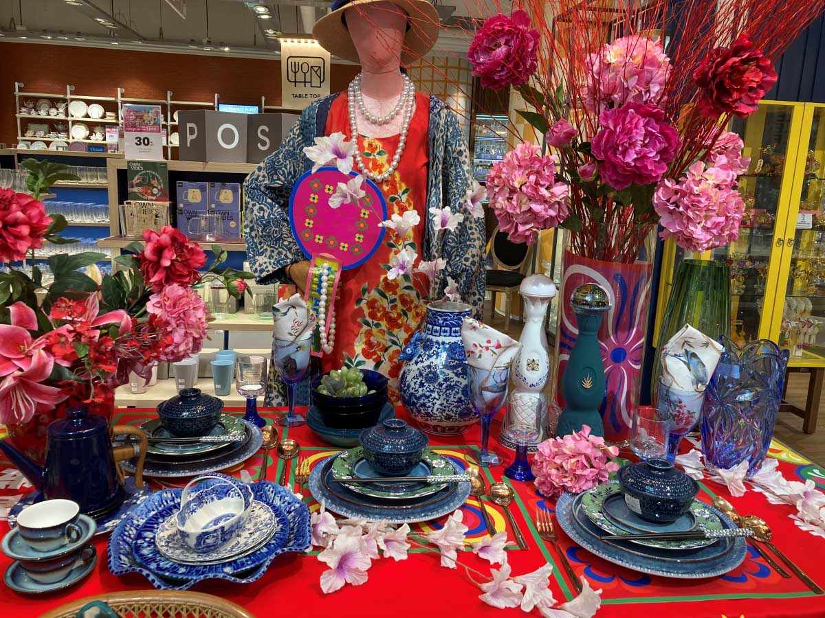 Chinese style dining set at kitchenware zone, Emporium.