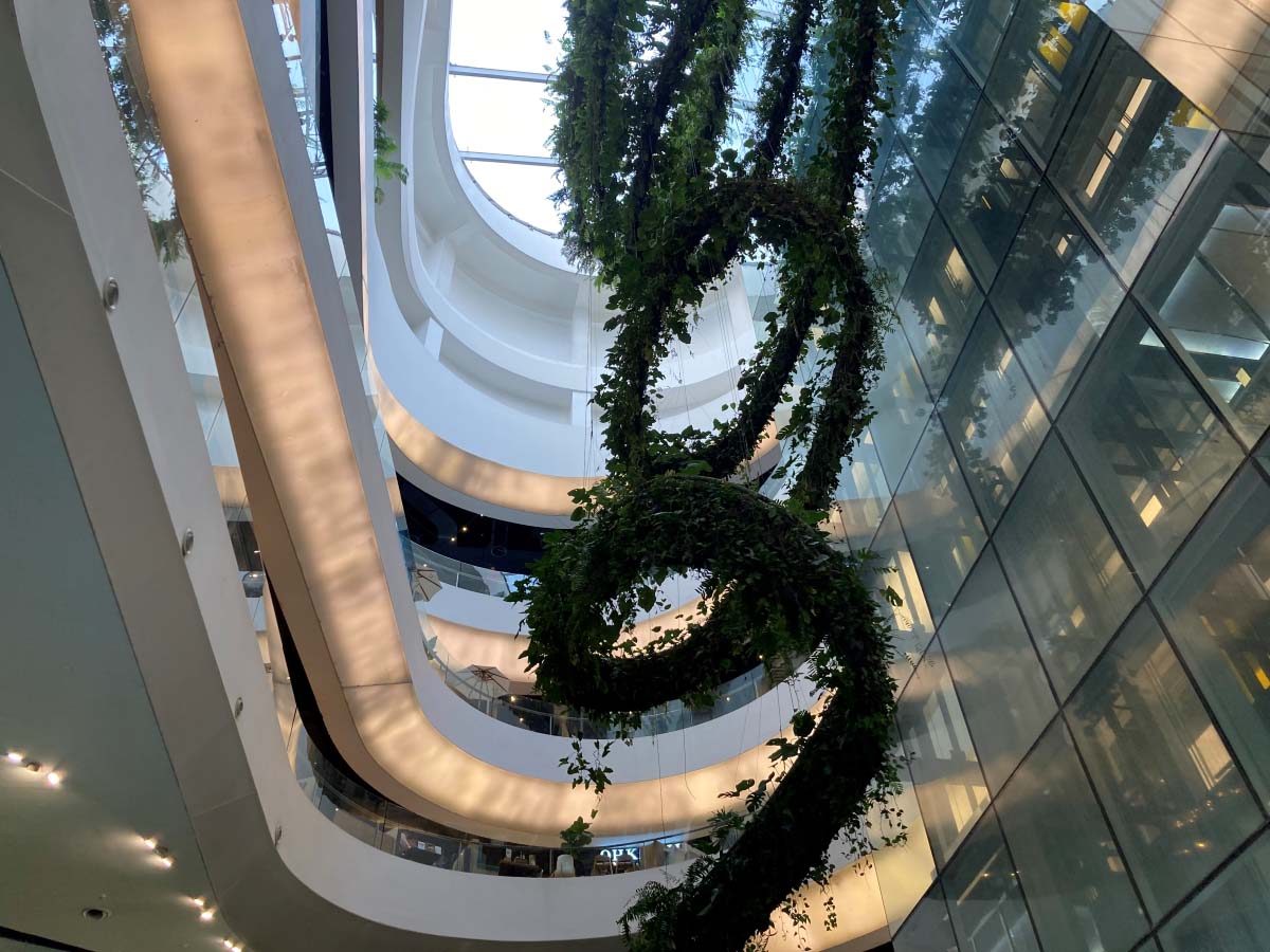 Dining hall at Helix Quartier, EmQuartier.
