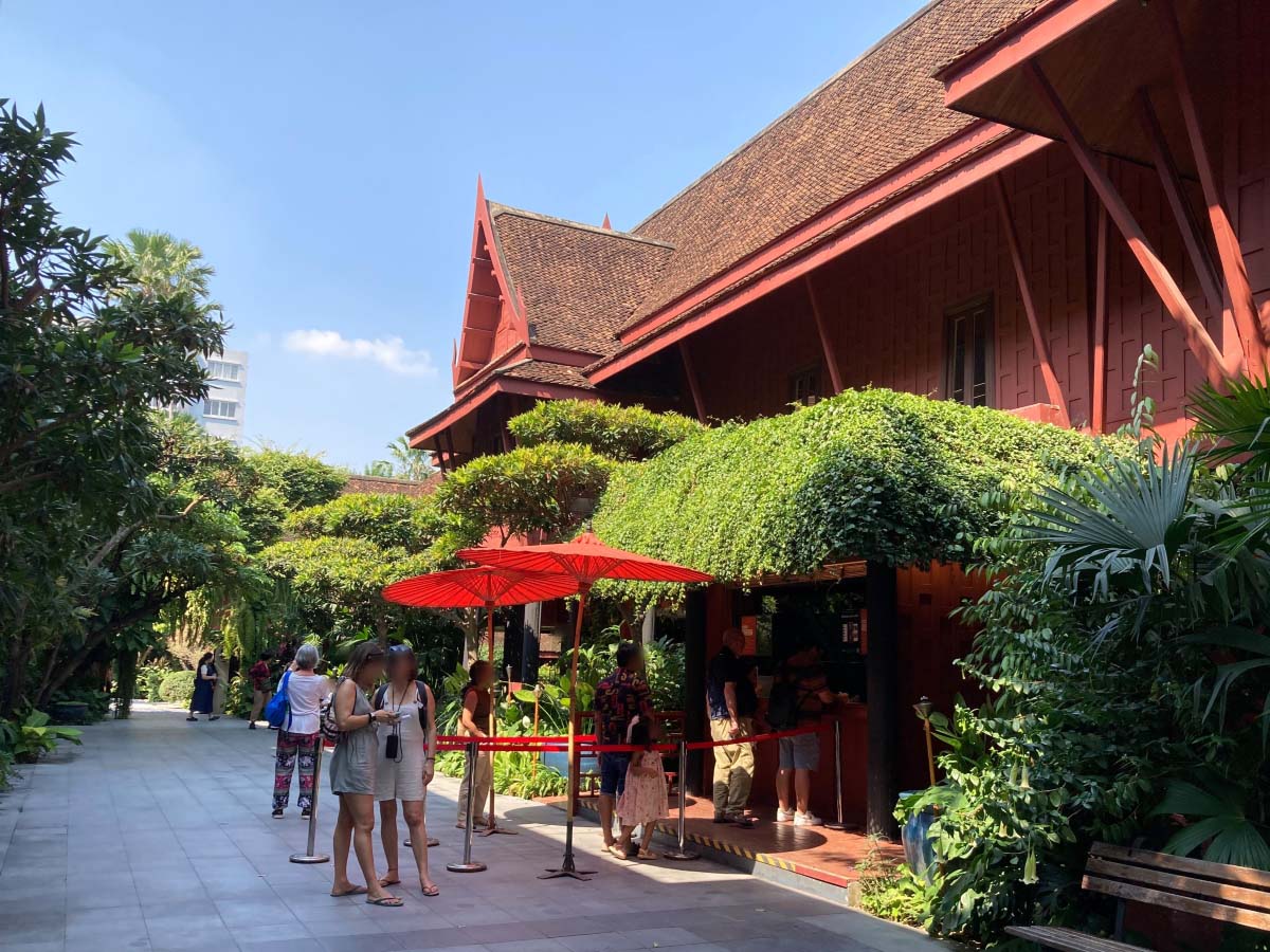 Ticket office at the entrance of Jim Thompson House Museum.