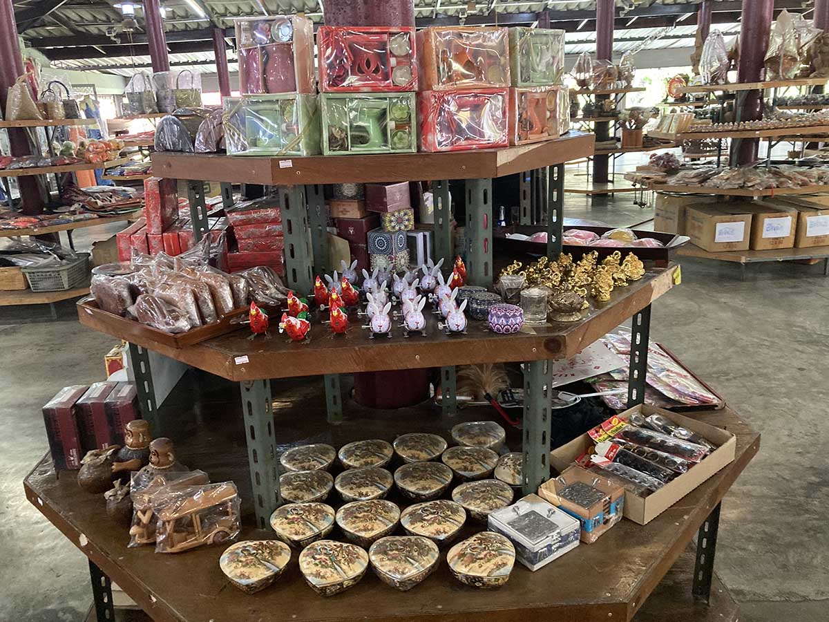 A souvenir shop at the end of our boat trip.