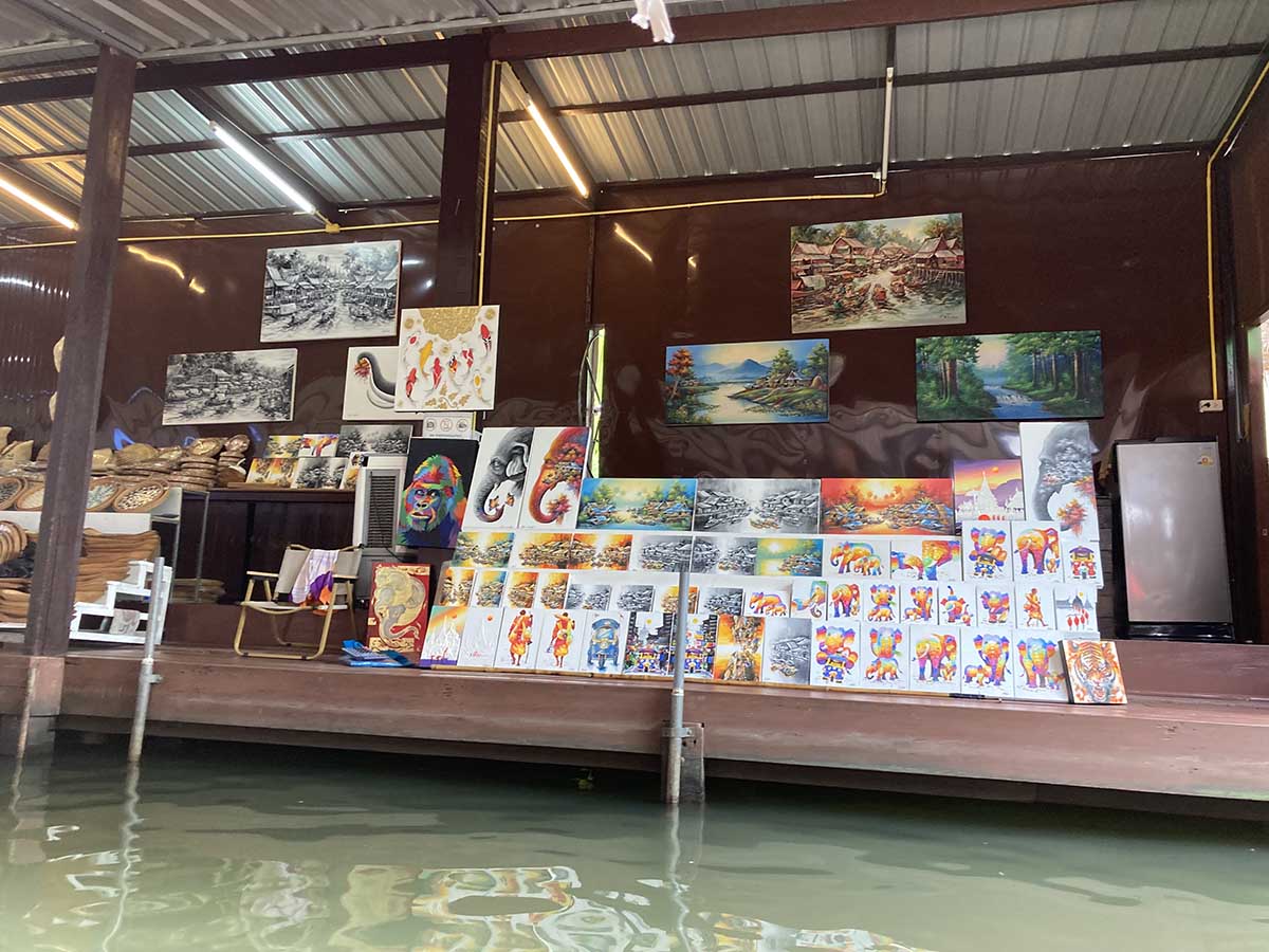 Artwork along the canal.