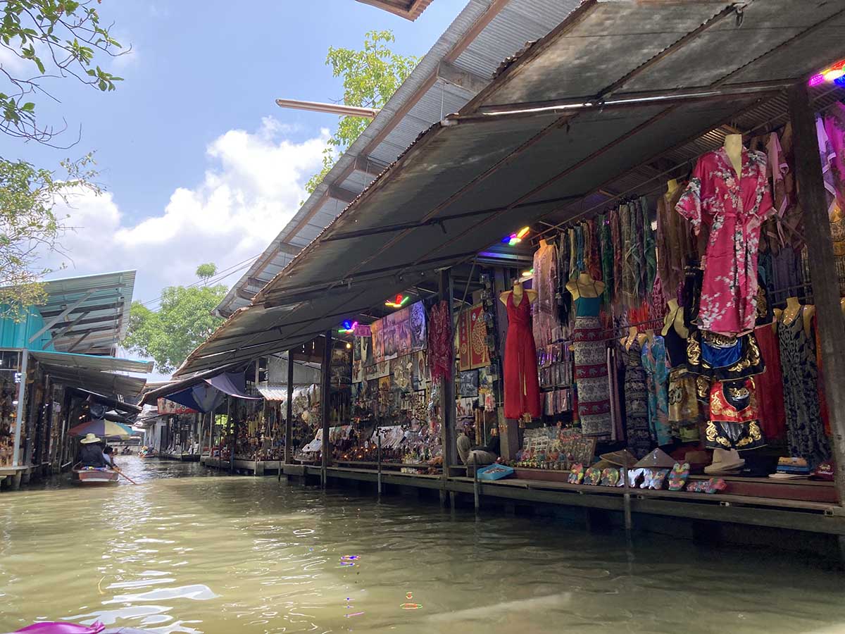 Local stores along the canal.