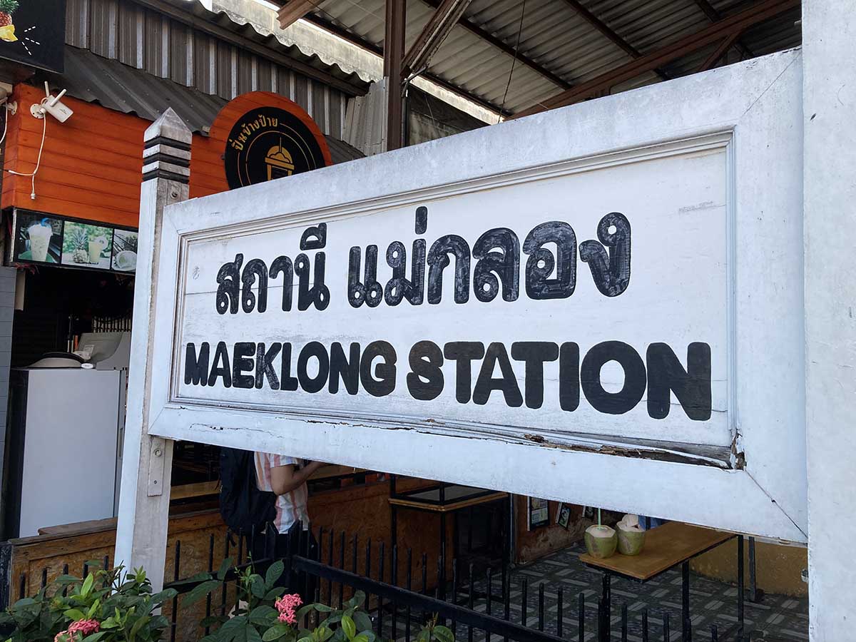 maeklong station sign