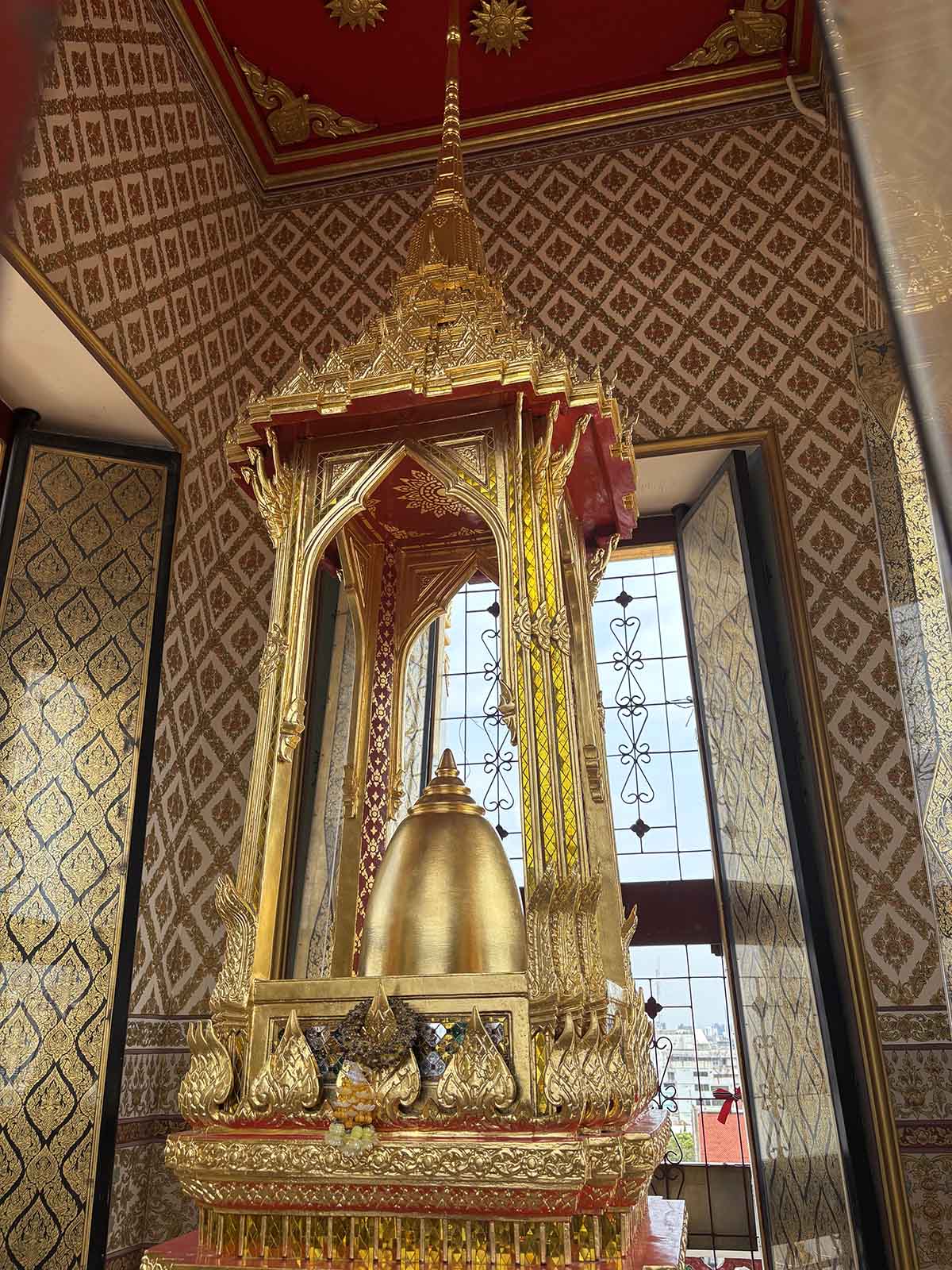 The Buddha’s relic at the top of Loha Prasat
